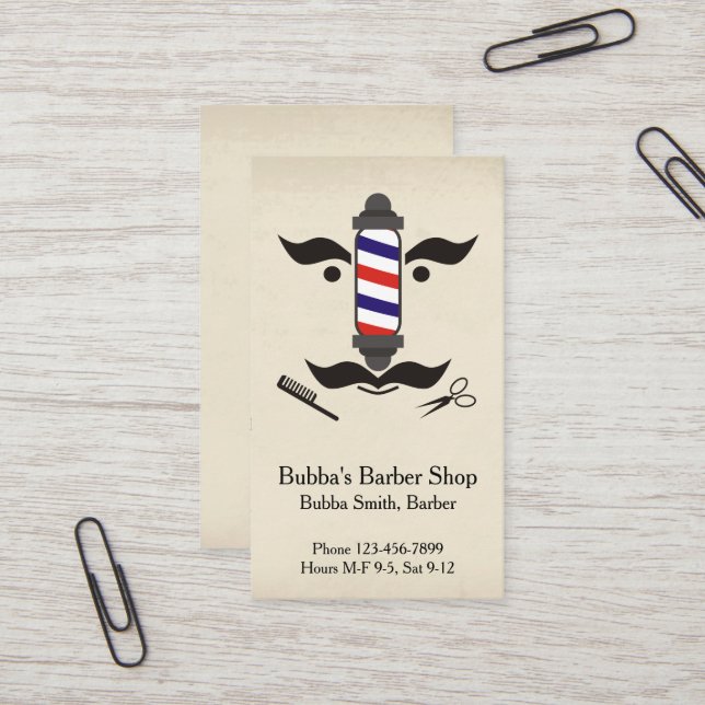 Barber Shop Business Card (Front/Back In Situ)