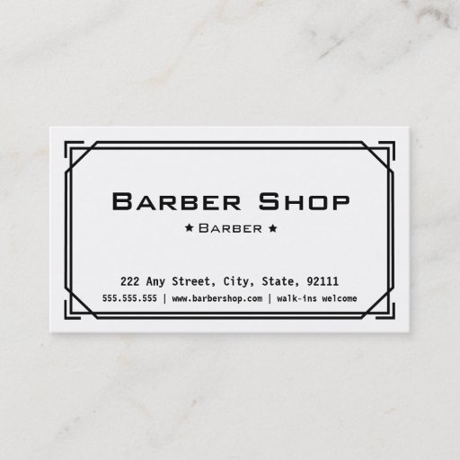 Customizable Barber shop Business Card