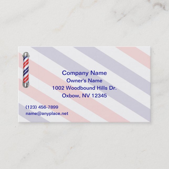 Barber Shop Business Card (Front)