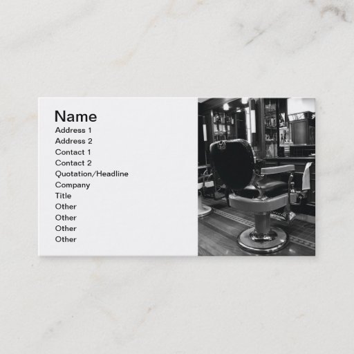 Customizable Barber Shop Business Card