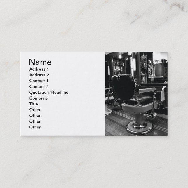 Barber Shop Business Card (Front)