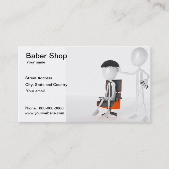 Barber shop business card (Front)