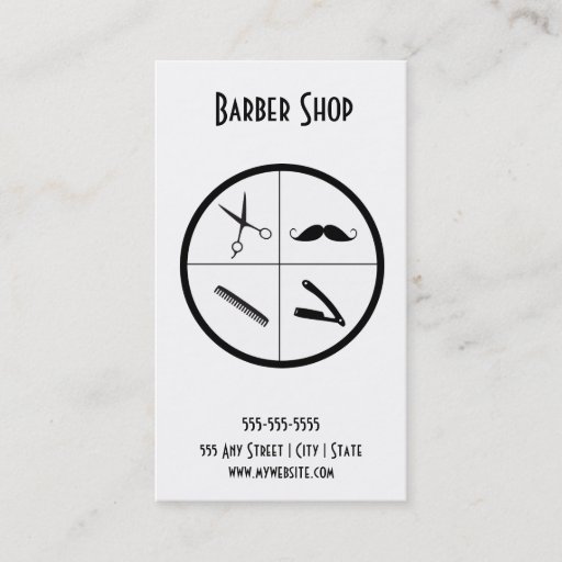 Customizable Barber shop Business Card