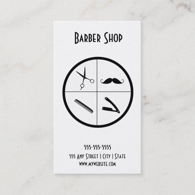 Barber shop Business Card (Front)