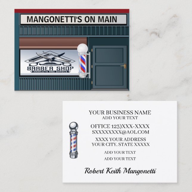 Barber Shop Business Card (Front/Back)