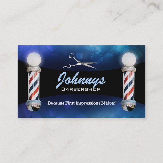 Barber Shop Business Cards (Front)
