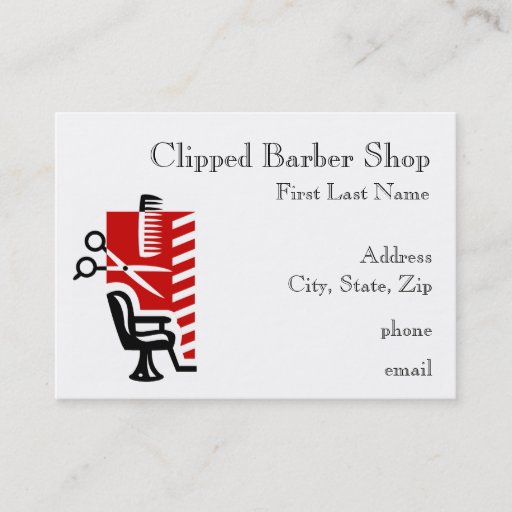 Customizable Barber Shop Business Cards