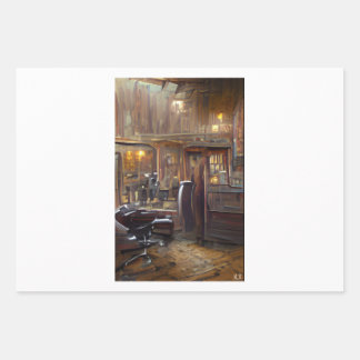 Barber Shop by Klx Wrapping Paper Sheets