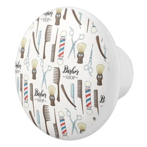 Barber Shop Ceramic Knob