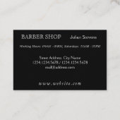 Barber shop chair image cover business card (Back)