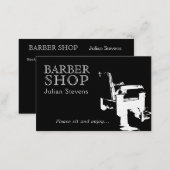 Barber shop chair image cover business card (Front/Back)