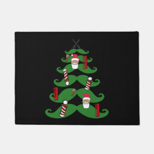 Barber Shop Christmas Doormat