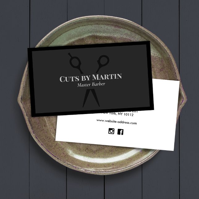 Barber  Shop Clipping Shears  Business Card (Creator Uploaded)