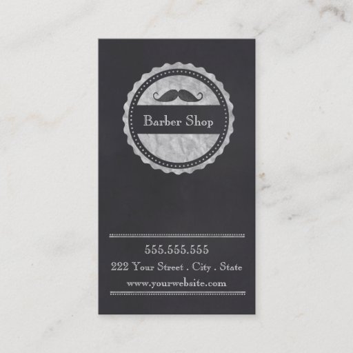 Customizable Barber Shop Customer loyalty business card
