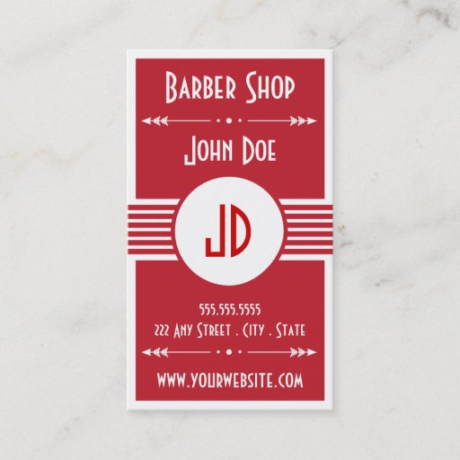 Customizable Barber Shop Customer loyalty business card