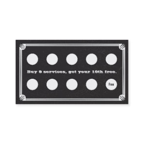 Barber Shop Customer loyalty business card