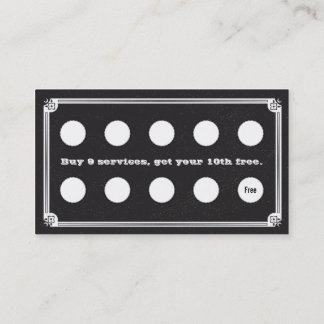 Barber Shop Customer loyalty business card