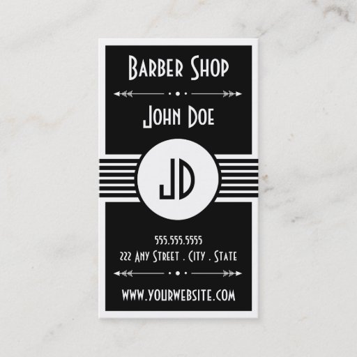 Customizable Barber Shop Customer loyalty business card