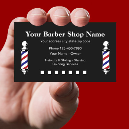 Barber Shop Design Loyalty Card