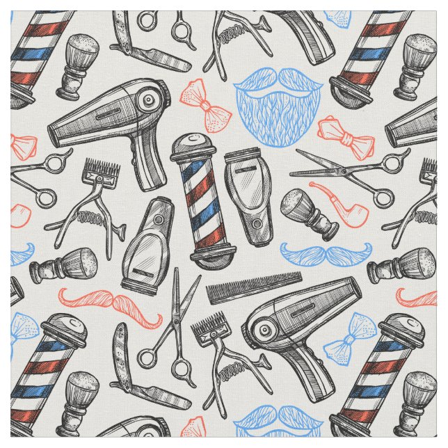 Barber Shop Fabric (Close Up)