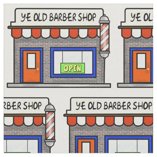Barber Shop Fabric Material