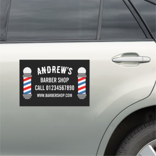 Barber shop hair salon business custom car magnet