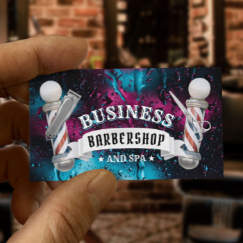 Barber Shop Hair Stylist Barbier Barbershop Business Card by cardfactory at Zazzle