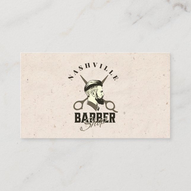 Barber Shop Hair Stylist Business Card (Back)