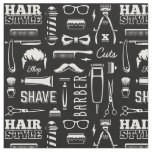 Barber Shop Hair Stylist Pattern Fabric