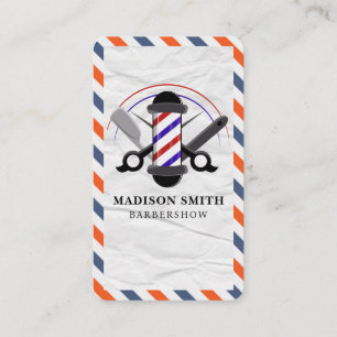 Barber Shop Hair Stylist Professional Barbershop B Business Card