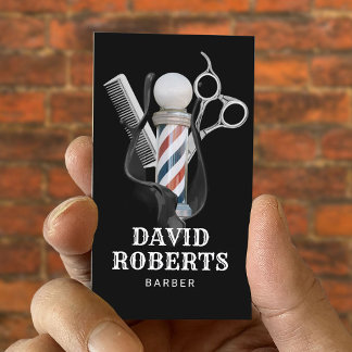 Barber Shop Hair Stylist Professional Barbershop Business Card
