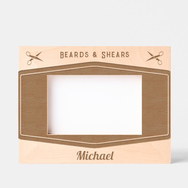 Barber Shop Hair Stylist Professional Barbershop Engraved Frames (Front)