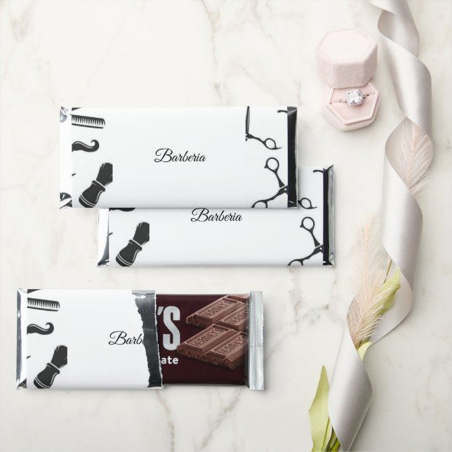 Barber Shop Hair Stylist Professional Barbershop Hershey Bar Favors (Front)
