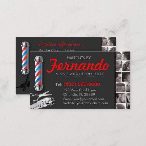 Barber Shop Hair Stylist Professional Clippers  Business Card