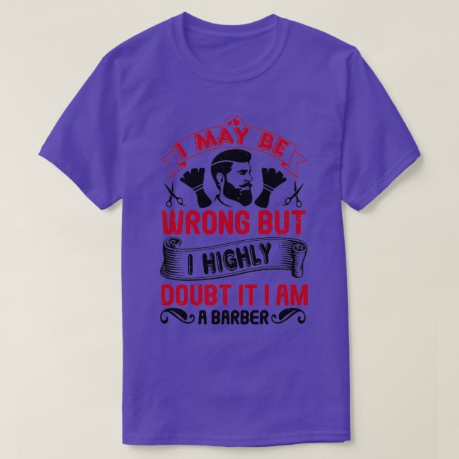 Barber Shop Haircut beard Hairdresser Gift 15 T-Shirt (Design Front)