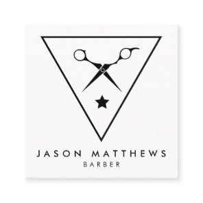 BARBER SHOP | Haircut & Shave Square Business Card