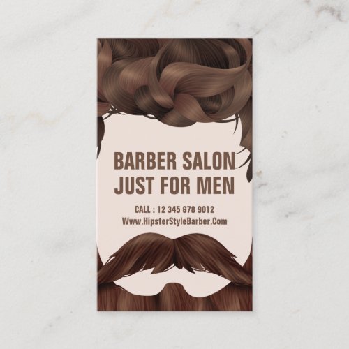 Barber Shop Hipster hair beard mustache for men Business Card