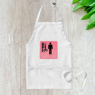 Barber Shop Icon Haircut Comb and Scissors  Adult Apron