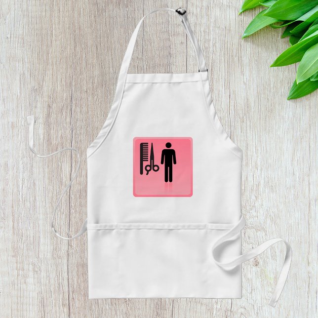 Barber Shop Icon Haircut Comb and Scissors  Adult Apron (Creator Uploaded)