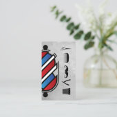 Barber Shop icons | Barber Pole Business Card (Standing Front)