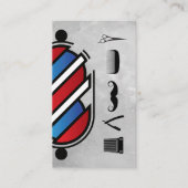 Barber Shop icons | Barber Pole Business Card (Front)