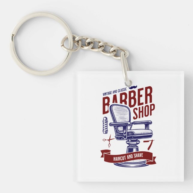 Barber Shop Keychain (Front)