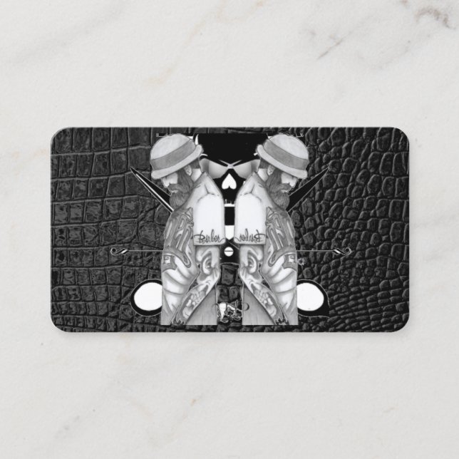 Barber shop logo / skull business card (Front)