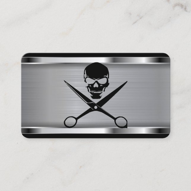 Barber shop logo / skull business card (Front)