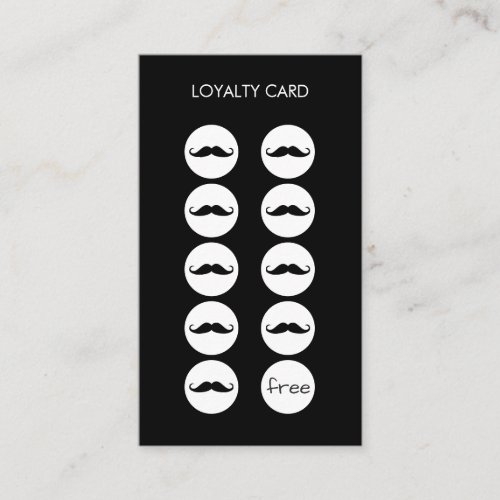 Barber Shop Loyalty Punch Card