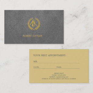 Barber shop luxury logo appointment template card