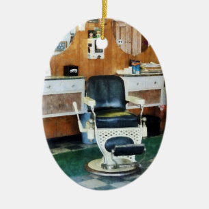 Barber Shop One Chair Ceramic Ornament
