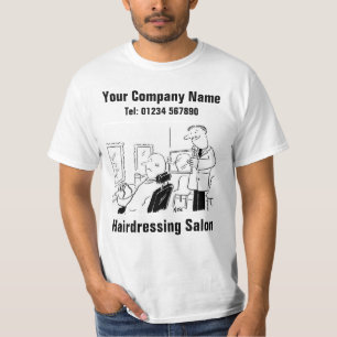 Barber Shop or Hairdressing Salon Cartoon T-Shirt