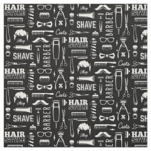 Barber Shop Pattern Fabric