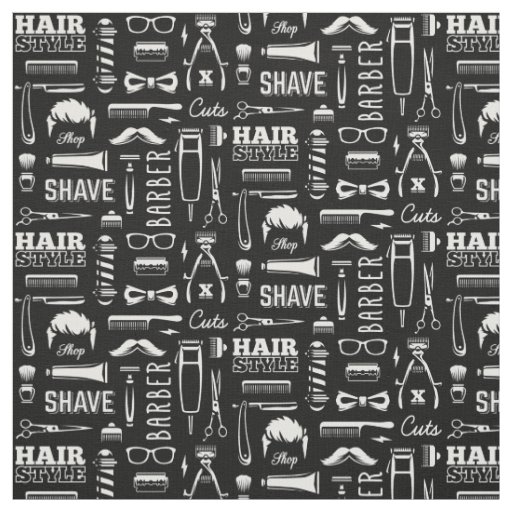 Barber Shop Pattern Fabric